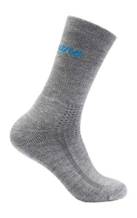 Sok Bergans Unisex Allround Mid Merino Cushioned Solid Grey/Aqua Lagoon