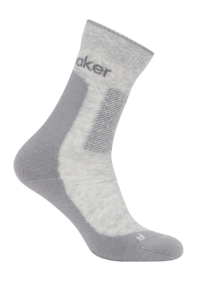 Sok Icebreaker Women Merino Hike+ Medium Crew Blizzard Heather/Alloy