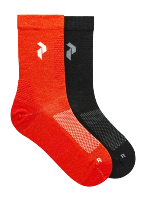 Sok Peak Performance Unisex Hiking Socks Solar Burst Black 2-Pack