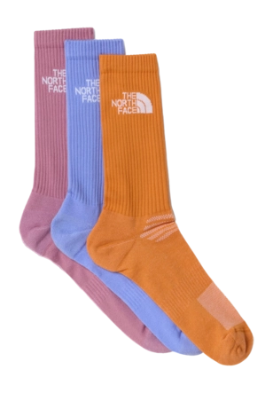 Sok The North Face Men Multi Sport Cush Crew Sock Periwinkle Glow/Dust Orange/Hushed Lavender (3-Pack)