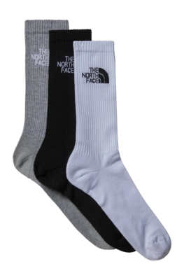 Sok The North Face Unisex Multi Sport Cush Crew Sock 3P Black Assorted