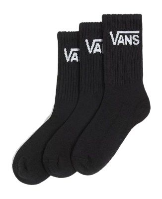 Sok Vans Women Classic Vans Crew Sock Rox Black (3 pack)