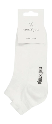 Sok Vieux Jeu Women Pom Socks White
