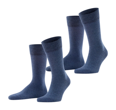 Sokken Falke Men Happy Navy Melange (2-Pack)
