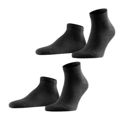 Sokken Falke Men Happy Sneaker Black (2-Pack)
