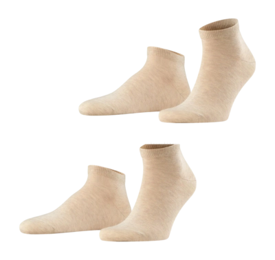 Sokken Falke Men Happy Sneaker Sand Melange (2-Pack)