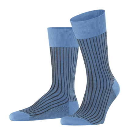 Sokken Falke Men Oxford Stripe Cornflower Blue