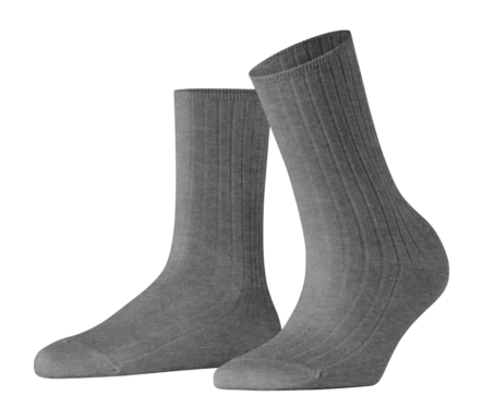 Sokken Falke Women Cotton Rib Light Grey Melange