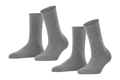Sokken Falke Women Happy Light Grey Melange (2-Pack)