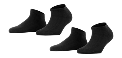 Sokken Falke Women Happy Sneaker Black (2-Pack)