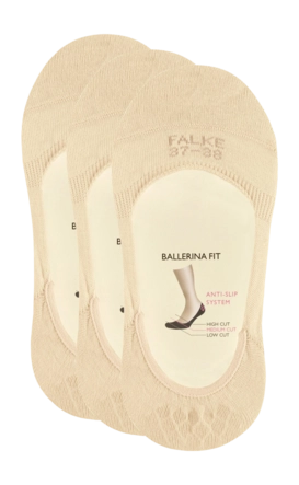 Sokken Falke Women Step Medium Cut Footies Cream (3-Pack)