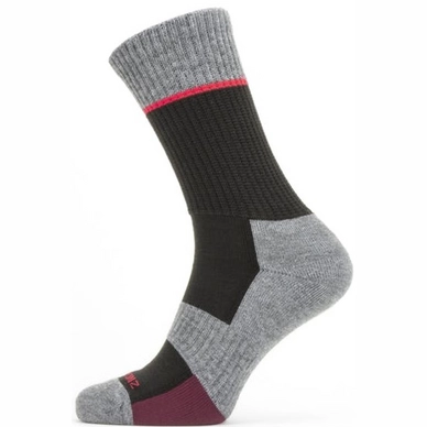Sok Sealskinz Unisex Solo QuickDry Mid Length Black Red Grey