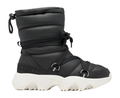 Snowboot Sorel Women Kinetic Impact NXT Mid Boot WP Black Sea Salt Evertread Rubber