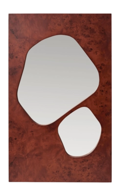 Ferm Living Folia Spiegel  H 82 cm - Dark Stained Burl