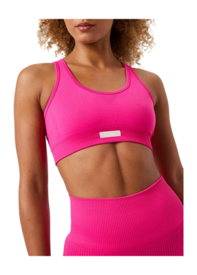Sport BH Björn Borg Women Studio Seamless Low Sports Bra Pink Glo