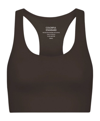 Sport BH Colorful Standard Women Active Cropped Bra Coffee Brown