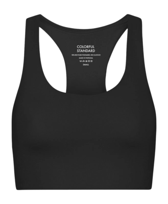 Brassière Colorful Standard Femmes Active Cropped Bra Deep Black