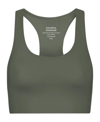 Brassière Colorful Standard Femmes Active Cropped Bra Dusty Olive