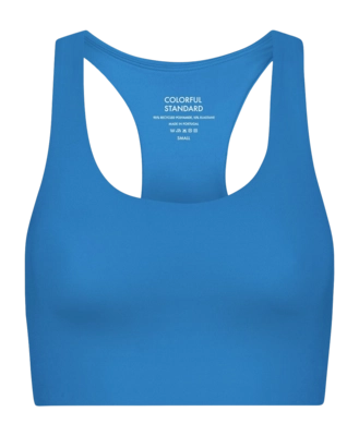 Brassière Colorful Standard Femmes Active Cropped Bra Pacific Blue