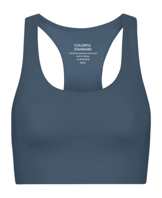 Brassière Colorful Standard Femmes Active Cropped Bra Petrol Blue