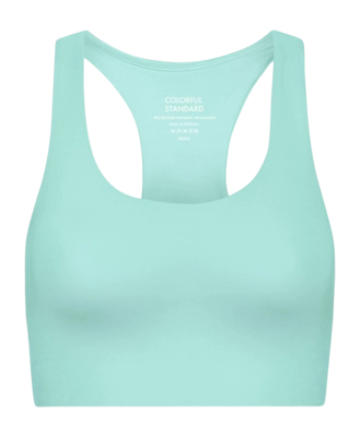 Brassière Colorful Standard Femmes Active Cropped Bra Teal Blue