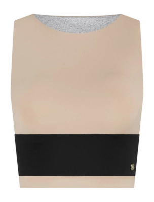 Sport BH House of Gravity Women Gravity Crop Top Pearly Sand X Black Sapphire