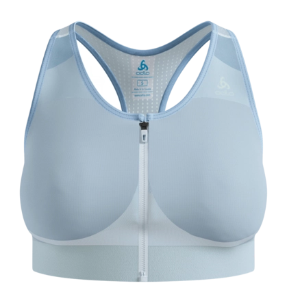 Sport BH Odlo Women Seamless High Baby Blue Ashley Blue Volledige bedekking