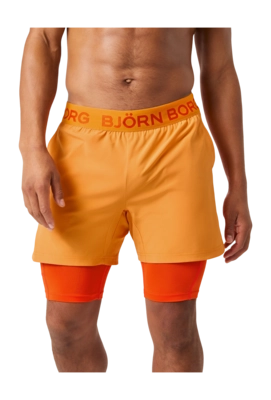 Sportbroek Björn Borg Men Borg 2 In 1 Shorts Sun Orange