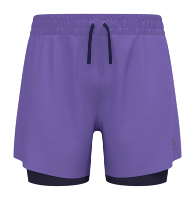Sportbroek Odlo Men Zeroweight 5 Inch 2 in 1 Afterparty Eclipse Regular Fit