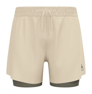 Sportbroek Odlo Men Zeroweight 5 Inch 2 in 1 Agate Gray Vetiver Regular Fit
