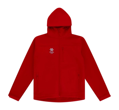 Sportjas Osaka Unisex Softshell With Hood Red 310 gsm