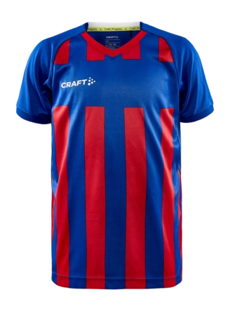 Sportshirt Craft Kids Progress 2.0 Stripe Jersey Club Cobolt/Bright Red