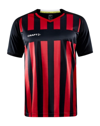 Sportshirt Craft Men Progress 2.0 Stripe Jersey Black/Bright Red Comfortabele sportieve fit