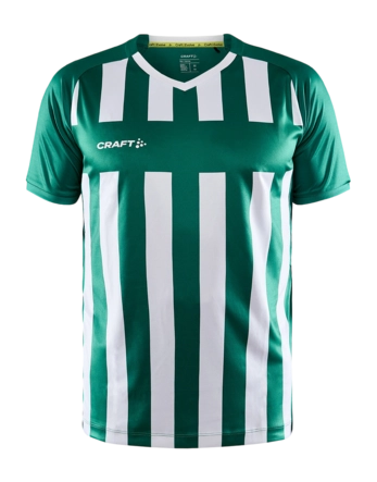 Sportshirt Craft Men Progress 2.0 Stripe Jersey Team Green/White Regular Fit