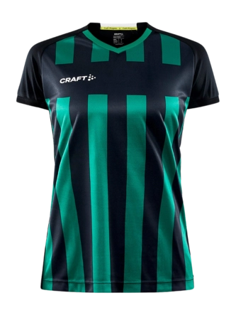 Sportshirt Craft Women Progress 2.0 Stripe Jersey Black/Team Green Regular Fit