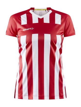 Sportshirt Craft Women Progress 2.0 Stripe Jersey Bright Red/White