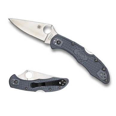Vouwmes Spyderco Delica4 Superblue PE Grijs