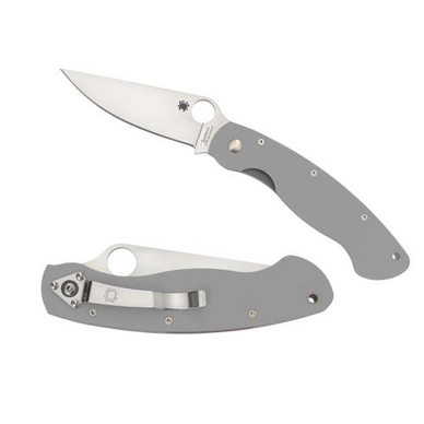 Vouwmes Spyderco Military Cruwear PE Zilver