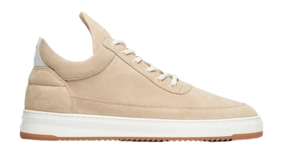 Baskets Pieces Men Low Top Suede All Beige