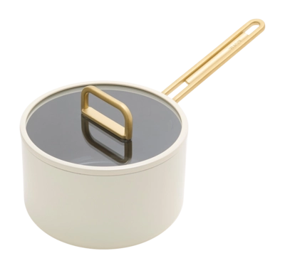 Steelpan Met Deksel GreenPan Tucci White 20 cm