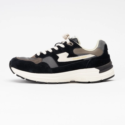 Sneaker Stepney Workers Club Herren Amiel S-Strike Wildleder Mix Schwarz Grau