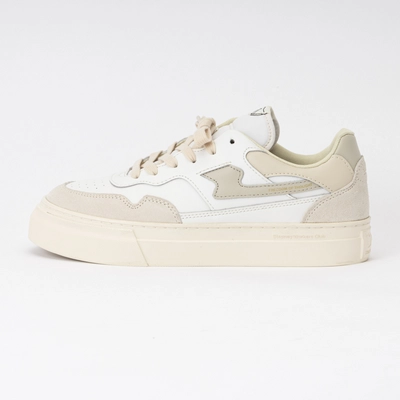 Baskets Stepney Workers Club Homme Pearl S-Strike Leather Spring White