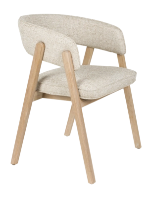 Zuiver Bright Eetkamerstoel Armleuning Beige
