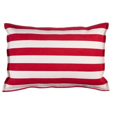 Zierkissen  At Home by Beddinghouse Stripes Rot