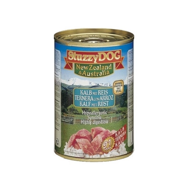 Blikvoer Stuzzy Dog Adult Kalfsvlees & Rijst (24 stuks) 24 x 400 g