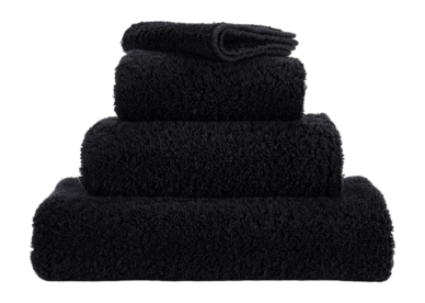 Gastendoek Abyss & Habidecor Super Pile Black (30 x 50 cm)