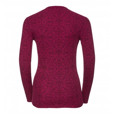 Ondershirt Odlo L/S Crew Neck God Jul Women Magenta Purple