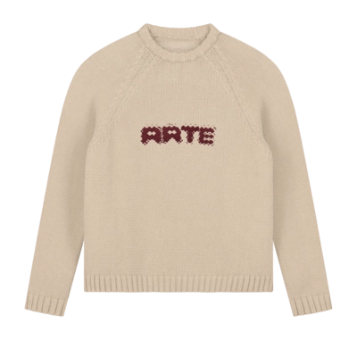 Sweater Arte Antwerp Men Pixel Front Knit Cream