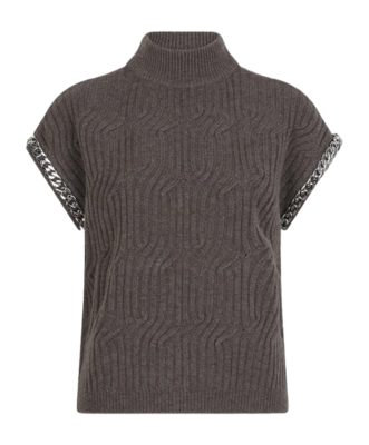 Sweater Dante6 Women Meloe Sleeveless Chain Antique Grey