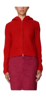 Sweatjacke Obey Glenda Hood Zip Damen Tomato